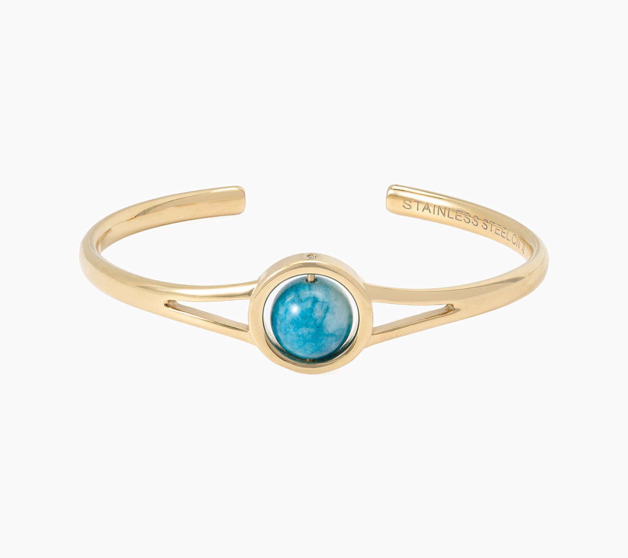 TJ by T Jazelle Gemstone Cuff Bracelet, Stainless Steel