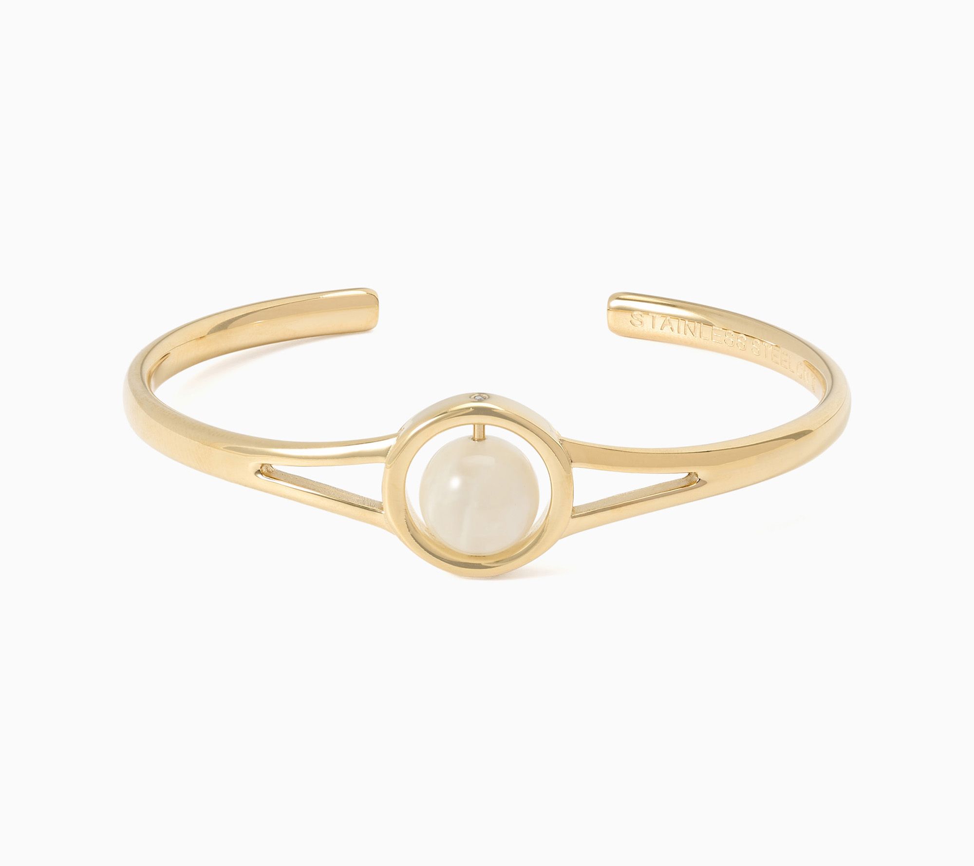 TJ by T Jazelle Gemstone Cuff Bracelet, Stainless Steel
