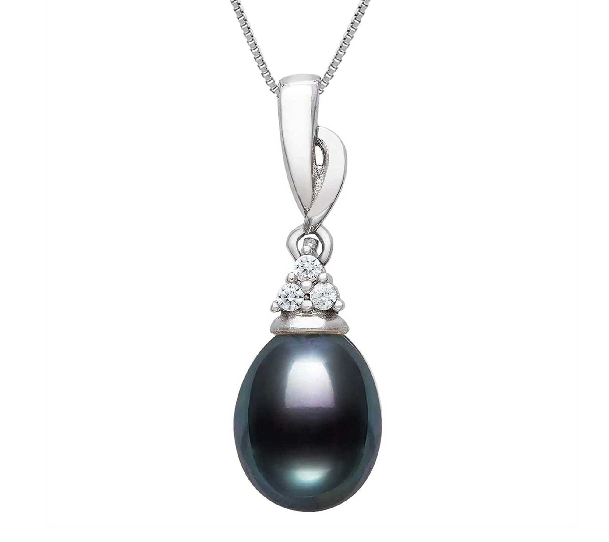 Amour De Pearl Cultured Pearl Drop Pendant w/ Chain, Sterling