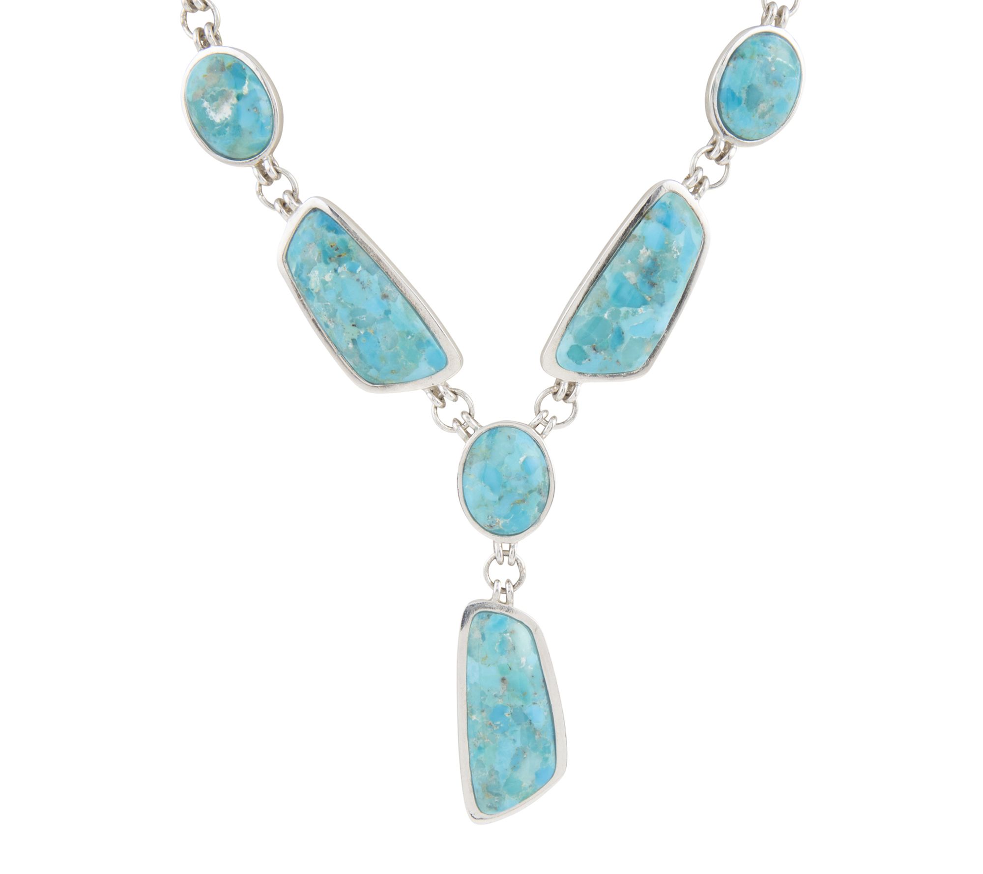 Barse Artisan Crafted Freeform Turquoise Statement Necklace