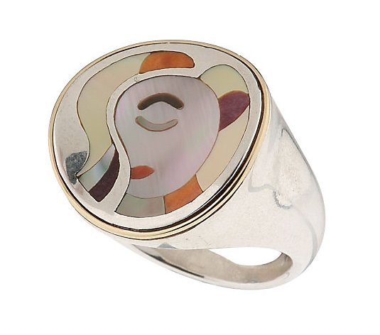 Syndicaat Beangstigend antenne Eric Grossbardt Sterling/18K Museum Collection Picasso Ring - QVC.com