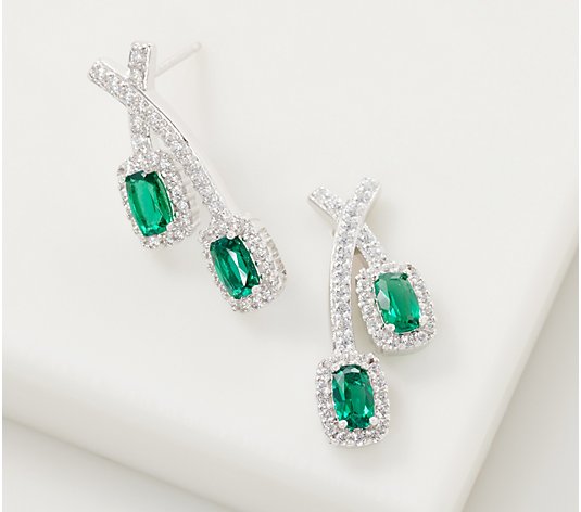Earrings• Emerald• gemstone• Sizzling Silver Jewelry