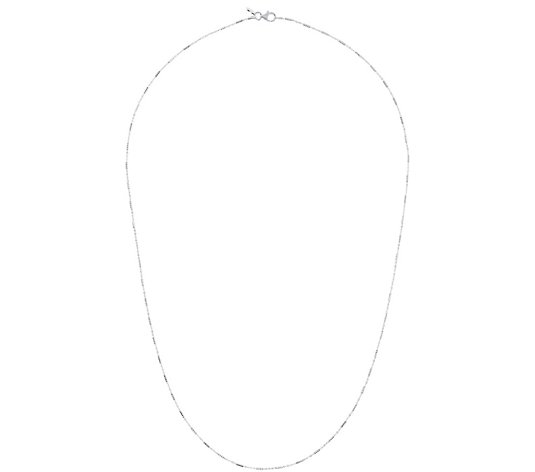 UltraFine Silver 24" Diamond-Cut Station Necklace, 4.0g