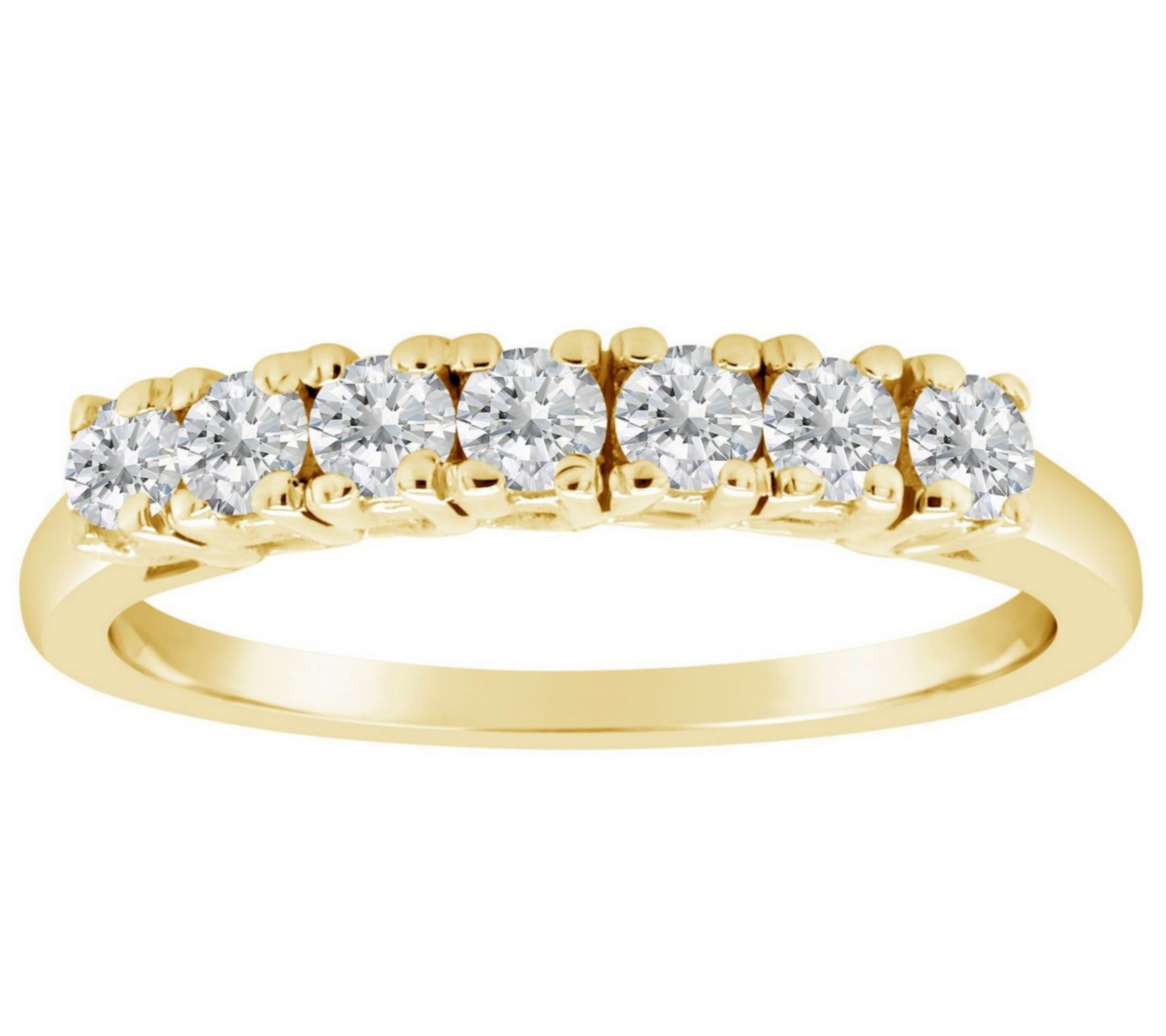 Affinity 1/2 cttw 7-Stone Diamond Band Ring, 14K Gold