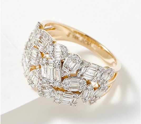 Affinity Diamonds Multi-Cut Composite Ring, 14K Gold