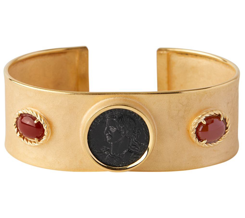 Tagliamonte 18K Plated Sterling Multi-Gemst one Cameo Cuff