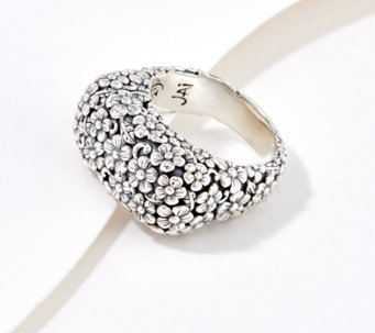 JAI Sterling Silver Signature Texture Dome Ring - J400933