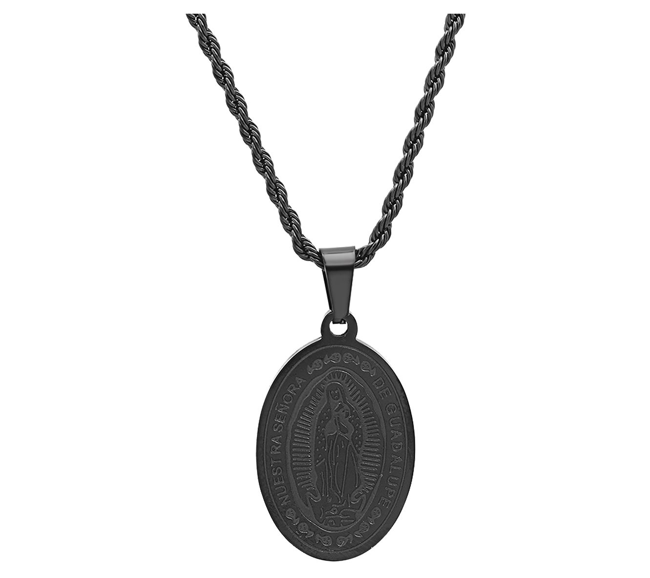 Steel by Design Men's Lady of Guadalupe Pendant w/ Chain