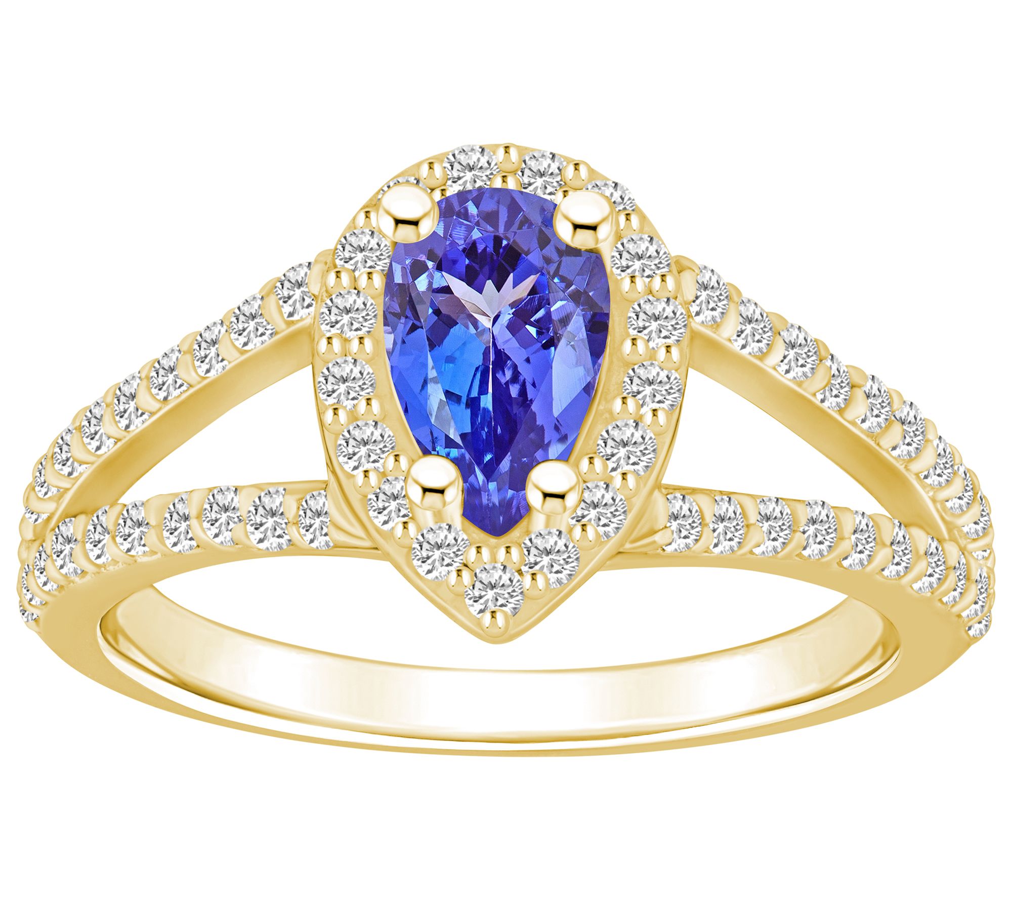 Affinity Gems Tanzanite 0.55 cttw Diamond Ring,14K Gold