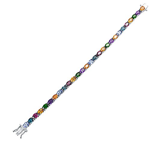 Affinity Gems Multi-Gemstone Bracelet, 17.80 cttw, Sterling