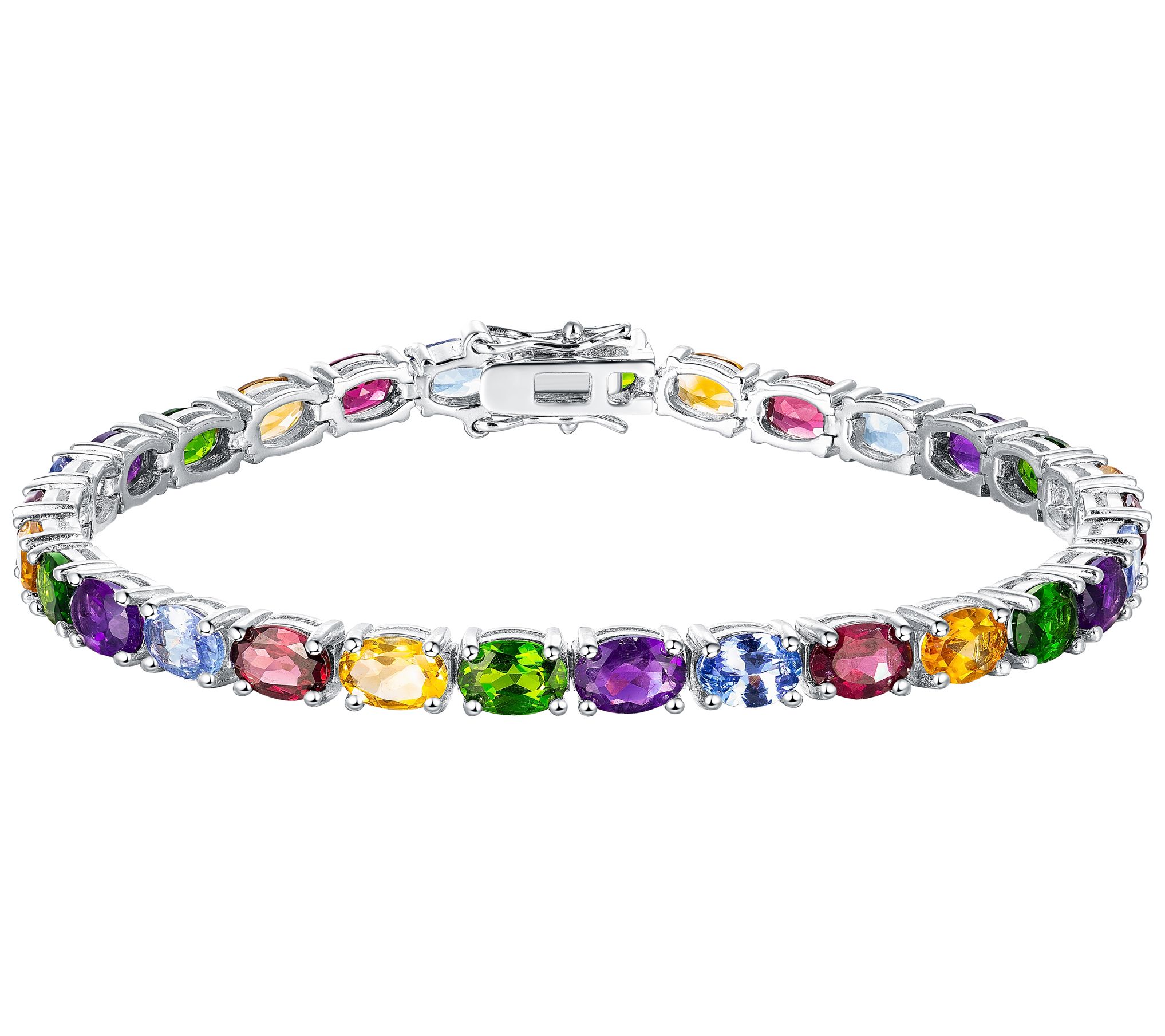 Affinity Gems Multi-Gemstone Bracelet, 17.80 cttw, Sterling - QVC.com