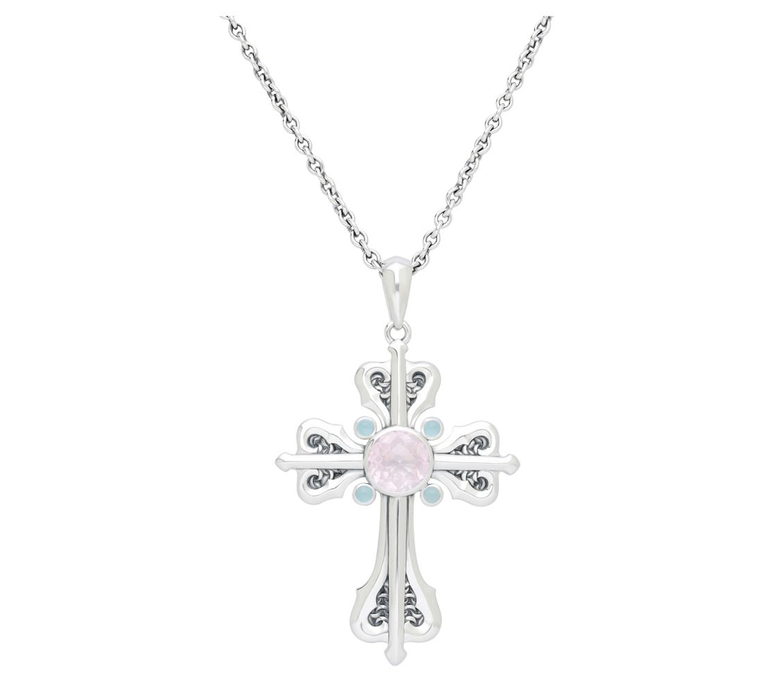 Tiffany Kay Studio Sterling Gemstone Cross Pendant w/ Chain