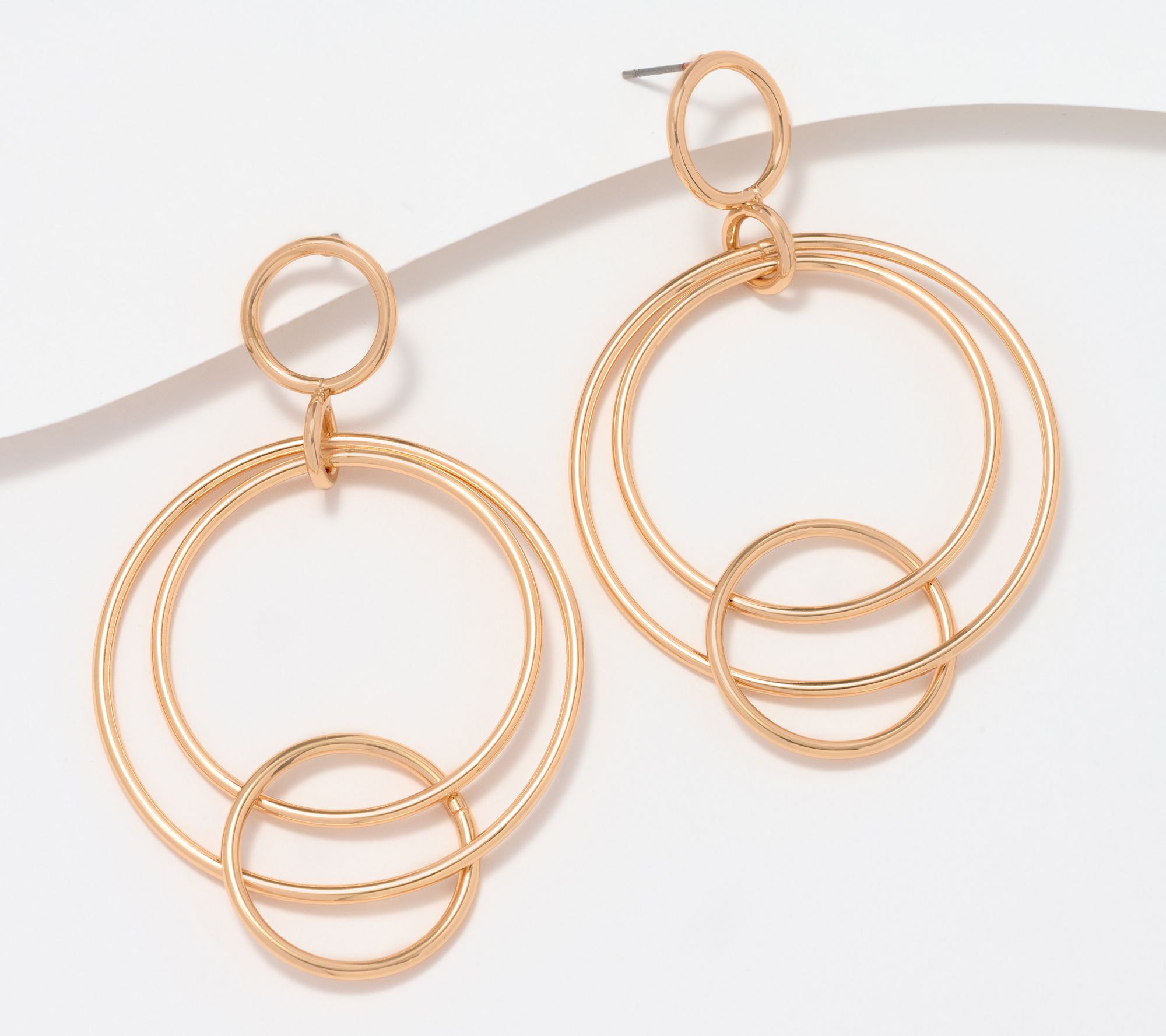 Joan Rivers Floating Circle Hoop Earrings, Size 000, Goldtone