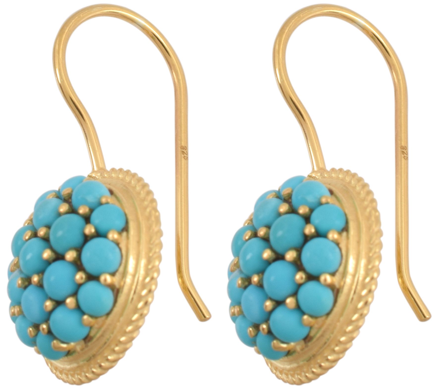 Affinity Gems Sleeping Beauty Turquoise Earrings, 14K Plated