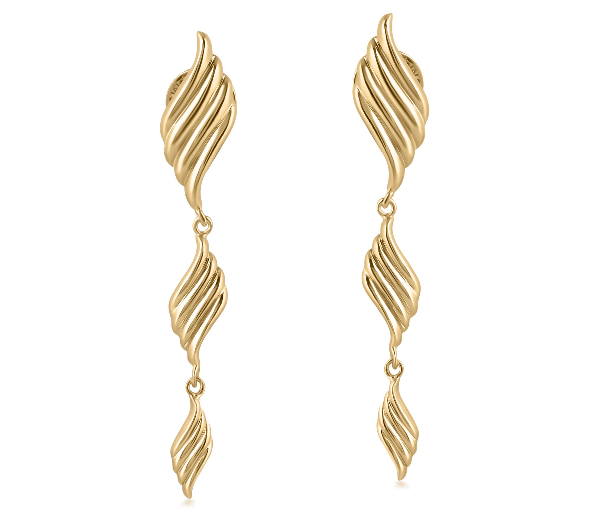 Christian James by Scott Grimes 14K Clad TripleDrop Earrings