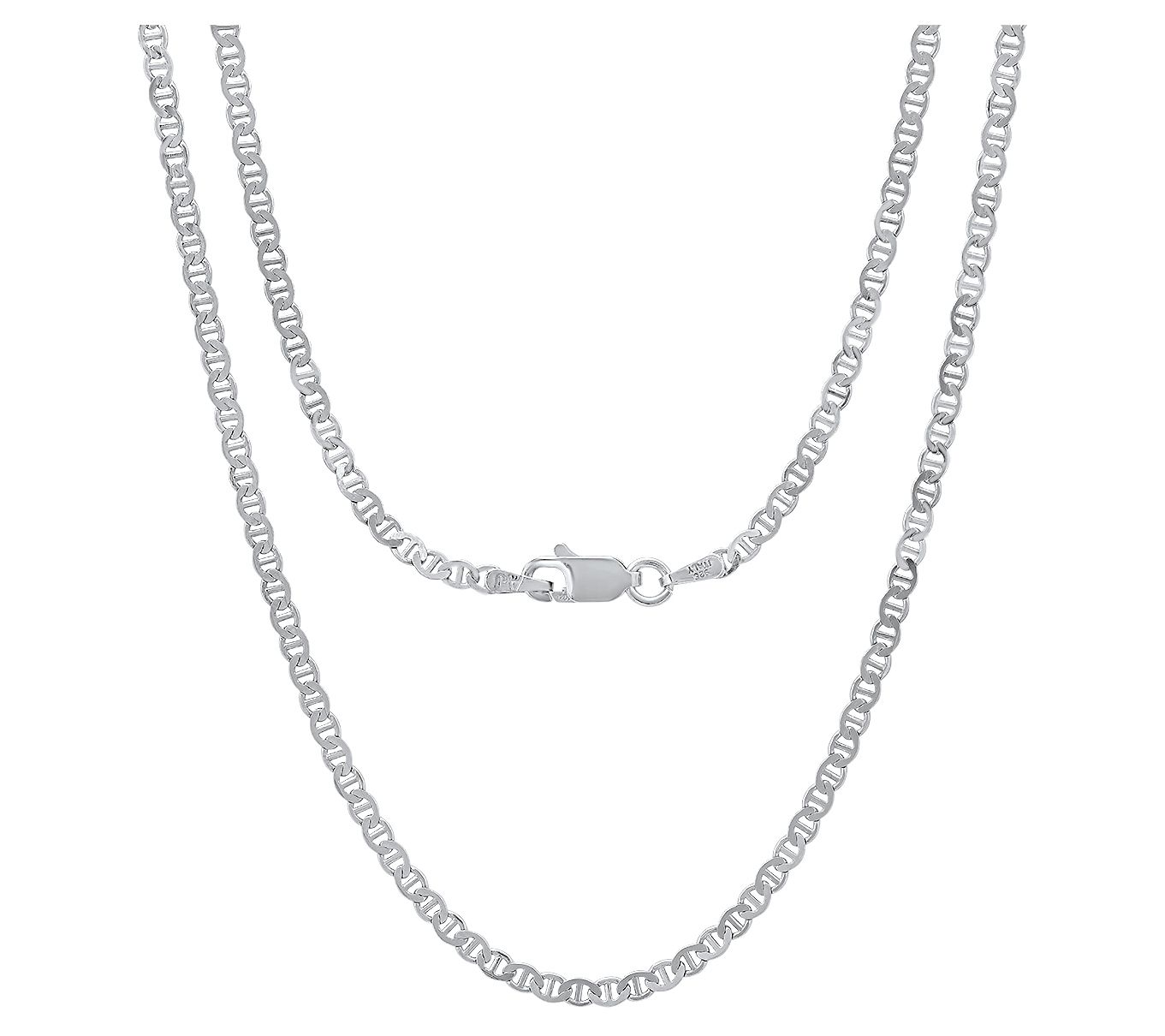 Silver Style sterling silver mariner link chainnecklace