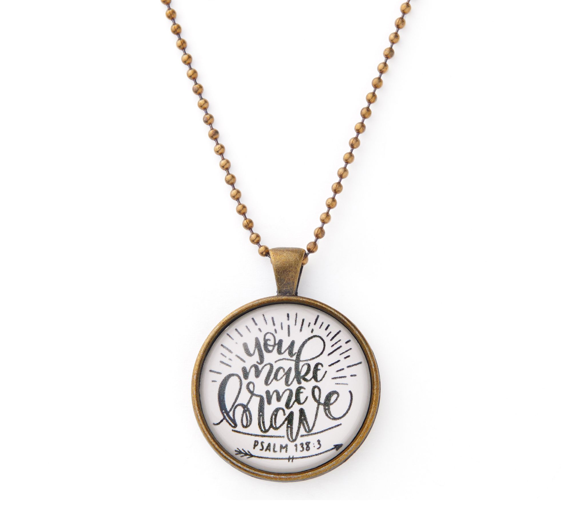 The Vintage Sparrow You Make Me Brave Pendant w/ Chain