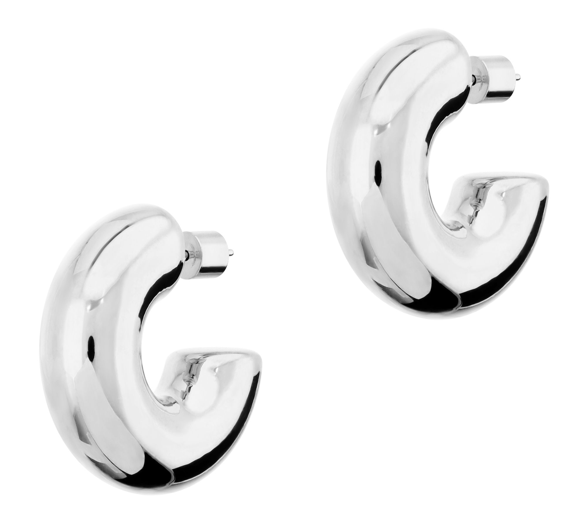 BellaOro Round Hoop Earrings, 14K Gold Over Resin