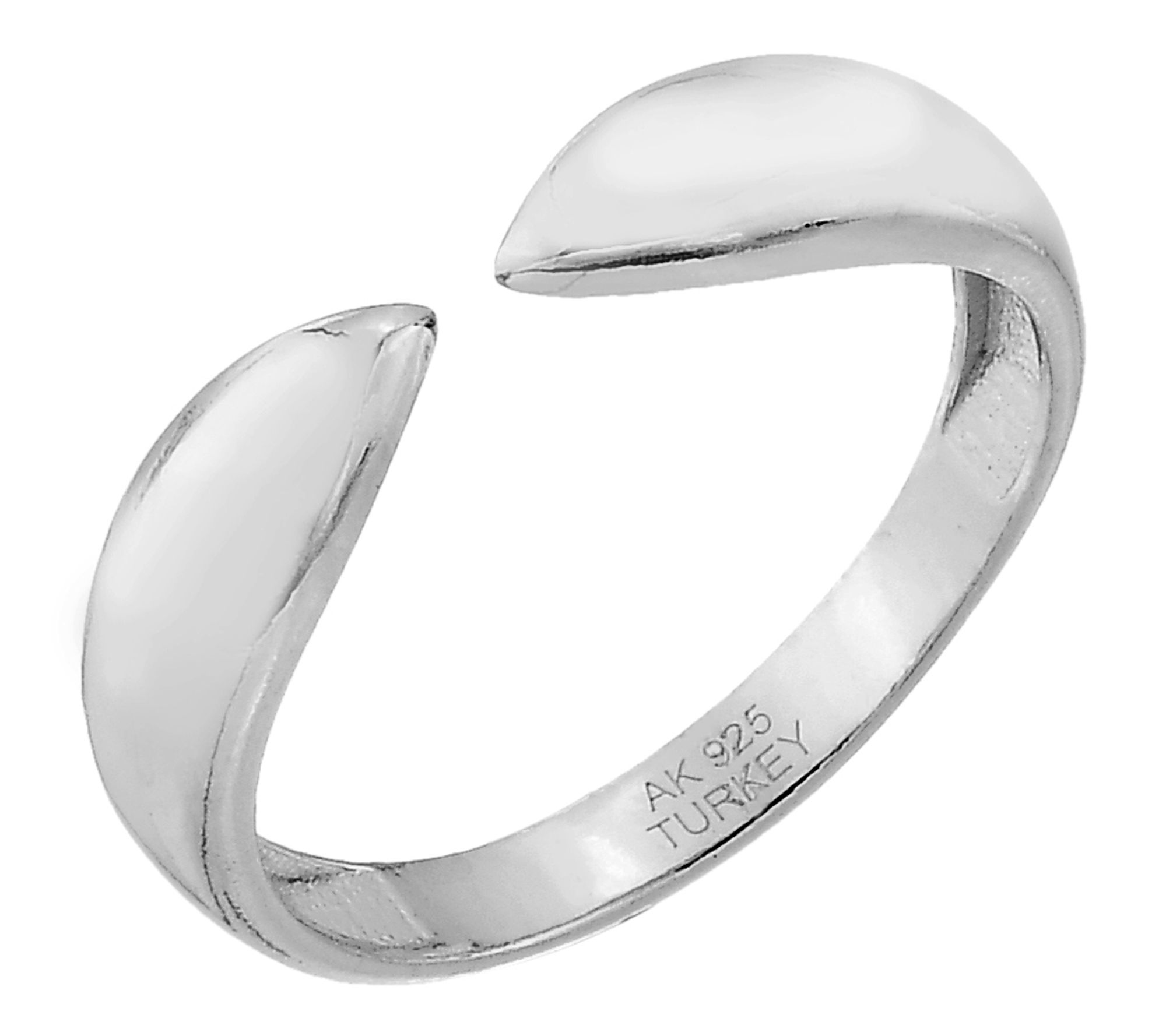 Silver Style Polished Cuff Ring, Sterling Silver