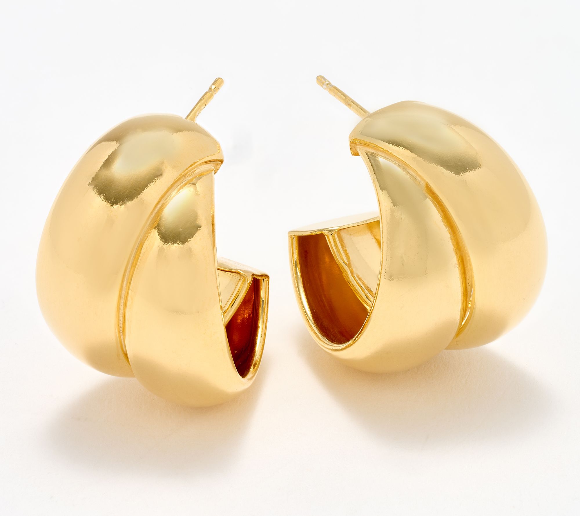 "As Is" UltraFine 950 Silver Double Nested 7/8" Hoop Earrings