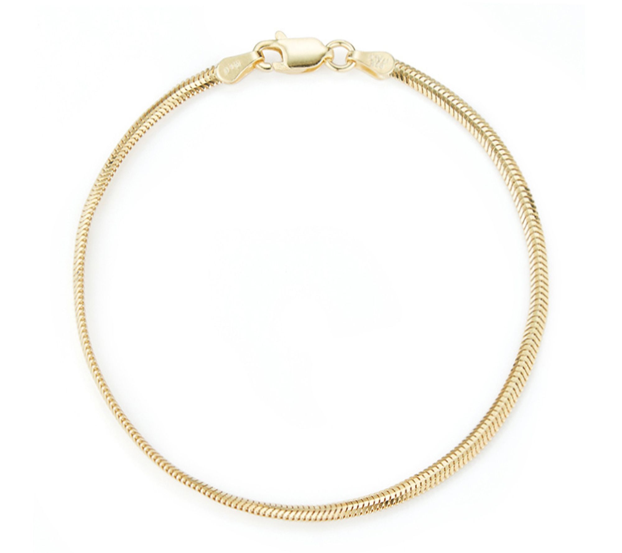 Italian Silver 7" Snake Chain Bracelet, Sterling