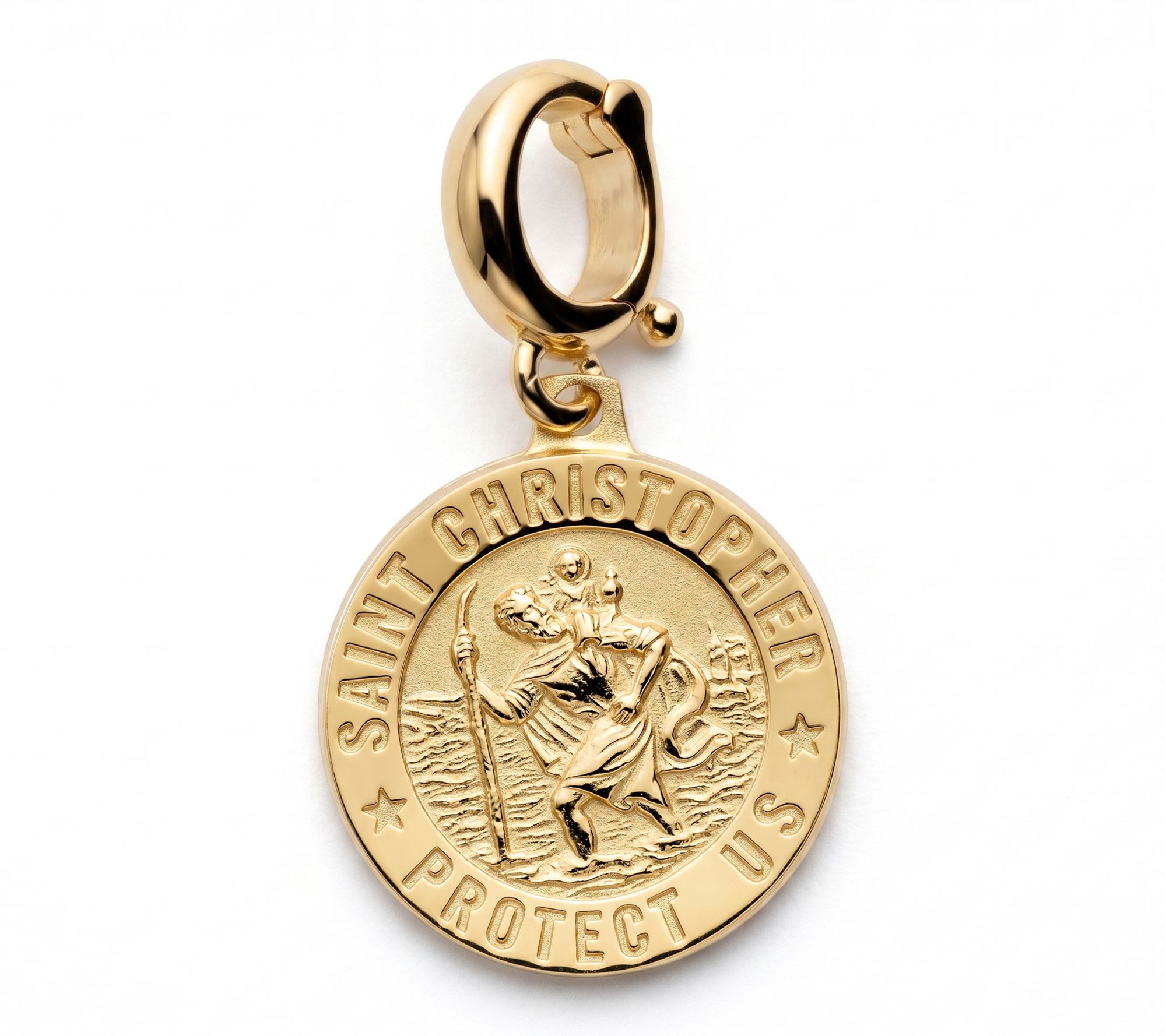Ultrafine 950 Silver Enhancer Religious Pendant, 18K plated