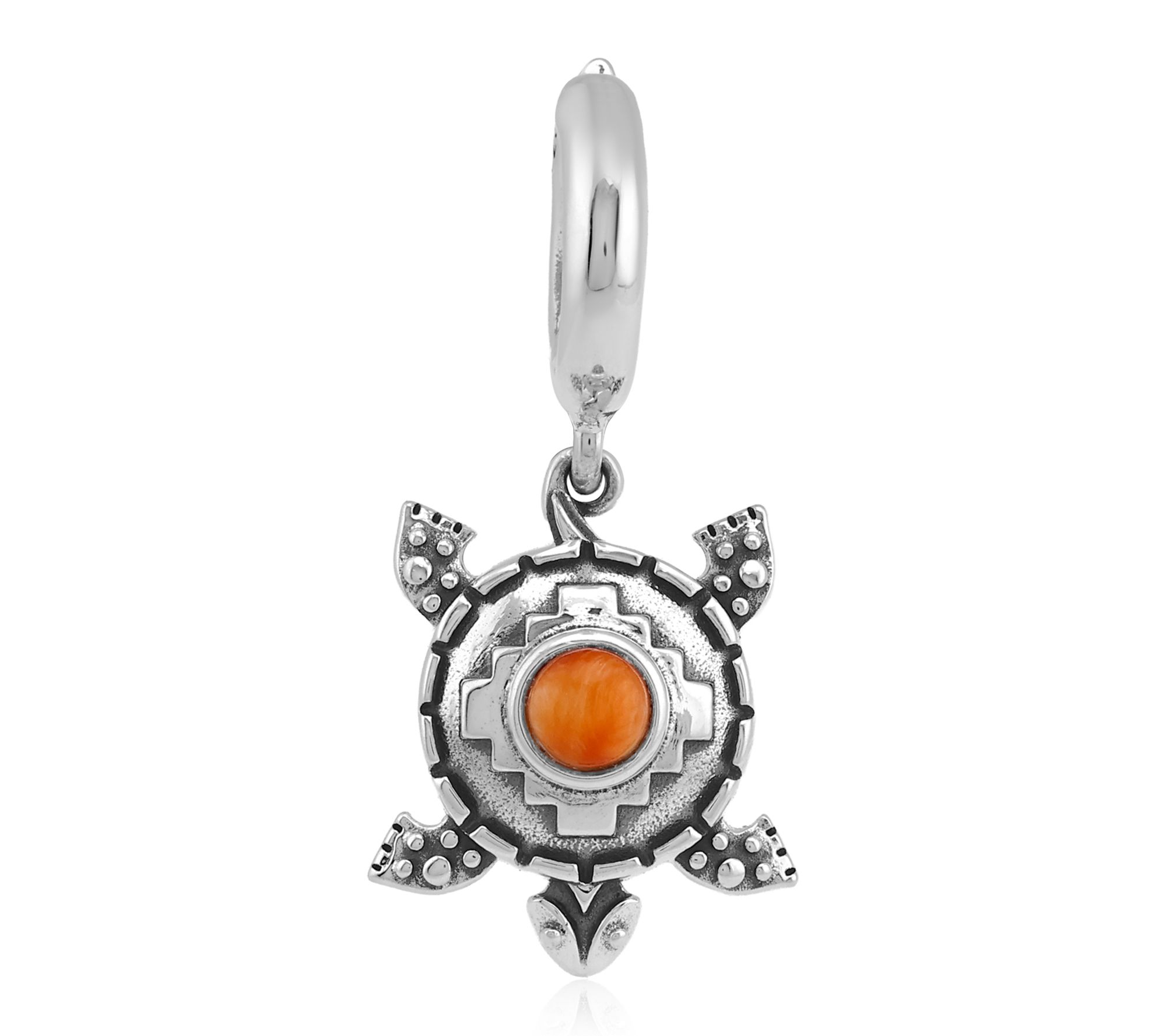 American West Sterling Gemstone & Textured Turtle Charm
