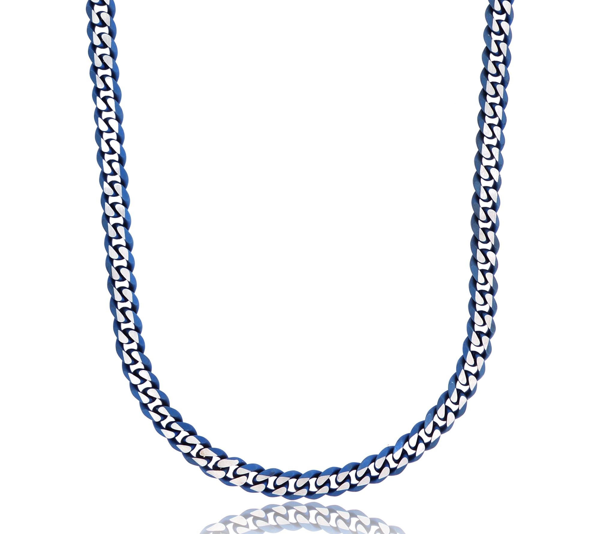 LYNX Men's 8MM Stainless Steel Curb Chain Necklace