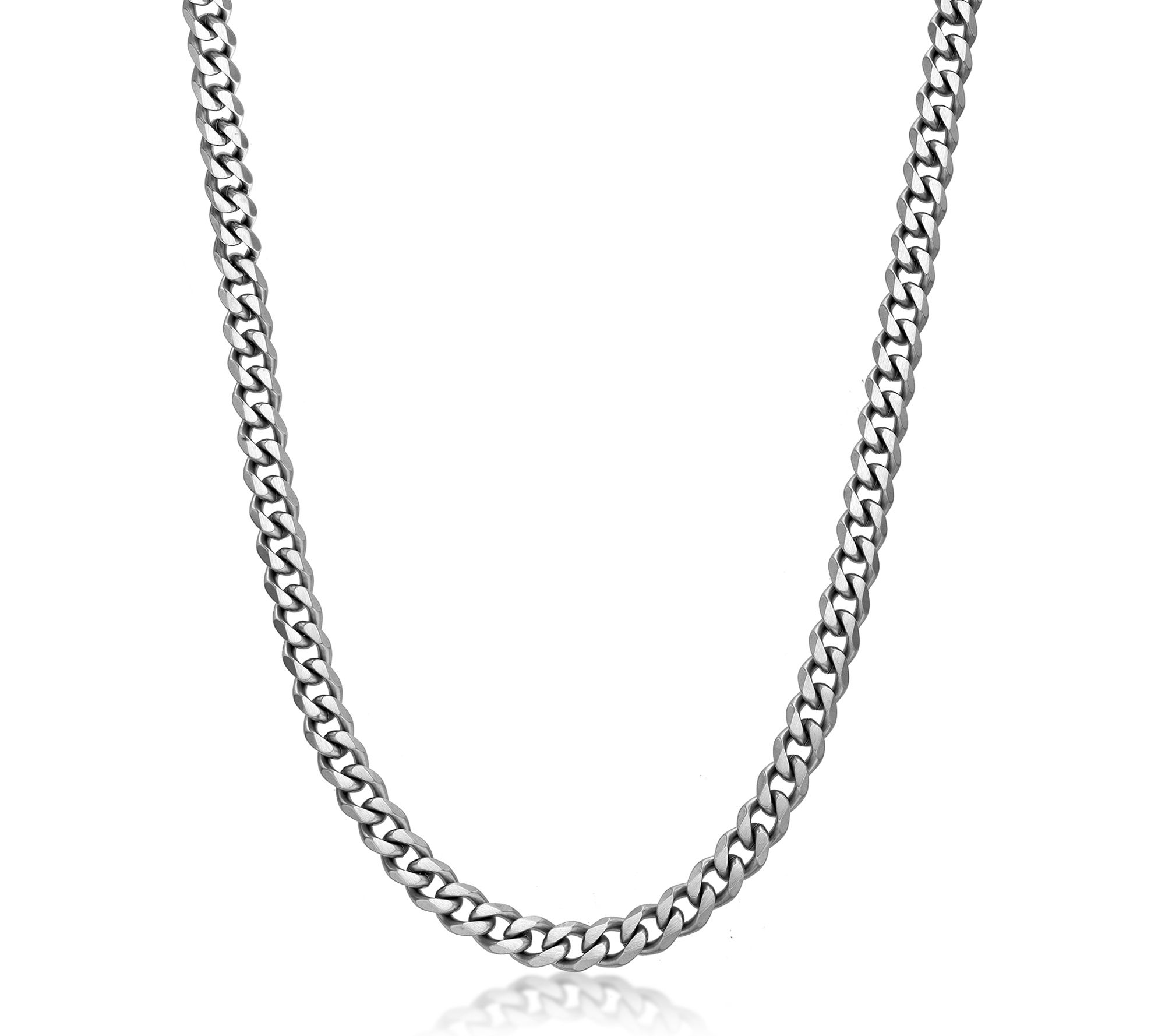 LYNX Men's 8MM Stainless Steel Curb Chain Necklace