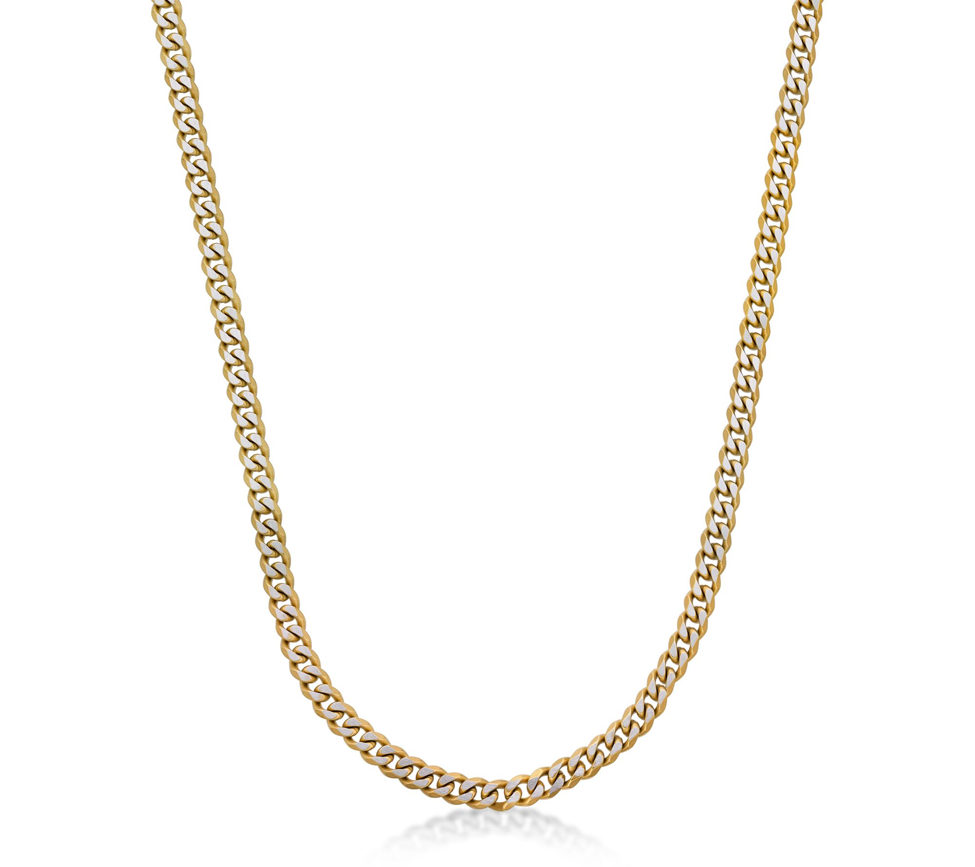 LYNX Men's 8MM Stainless Steel Curb Chain Necklace