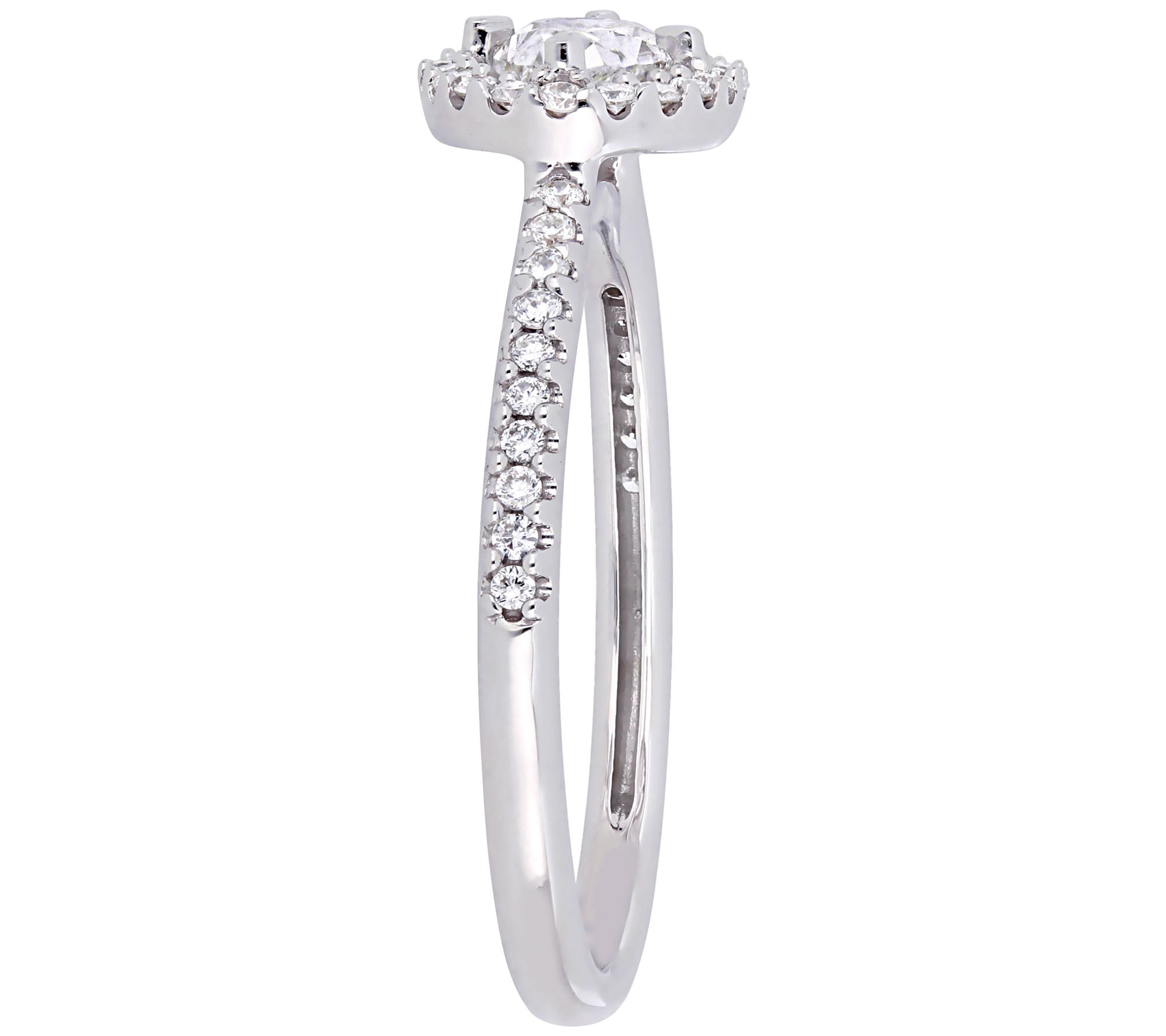 Affinity 7/10 cttw Diamond Oval Engagement Ring, 14K - QVC.com