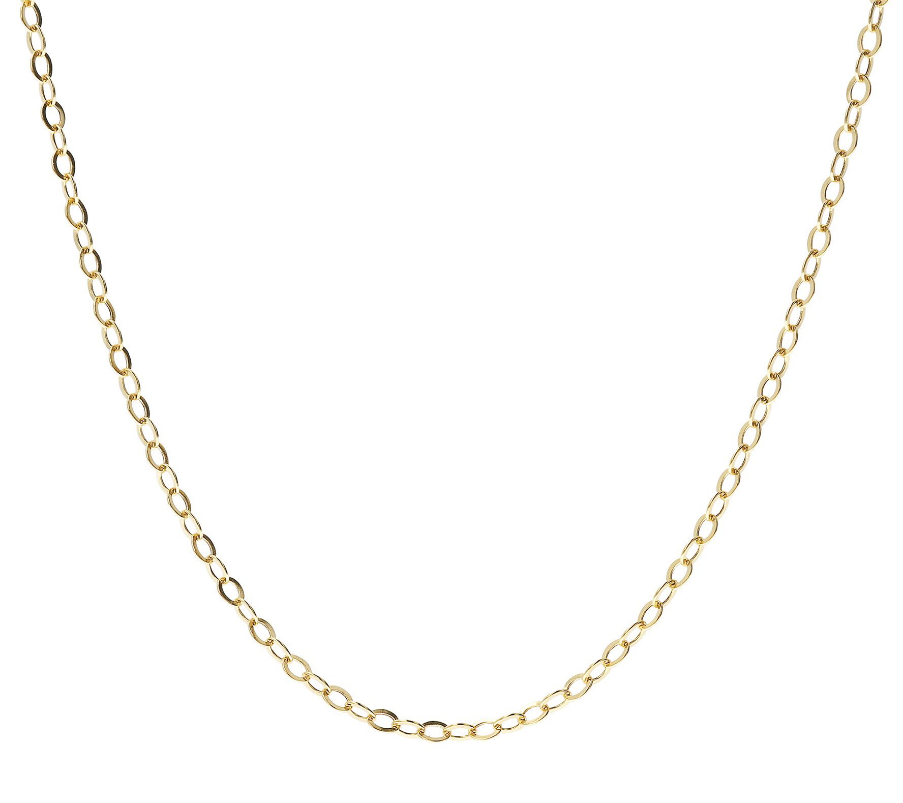 5PCS 16-18-20-22-24-26-28-30 INCH 18K Yellow Gold Filled Rolo Chain Necklaces 