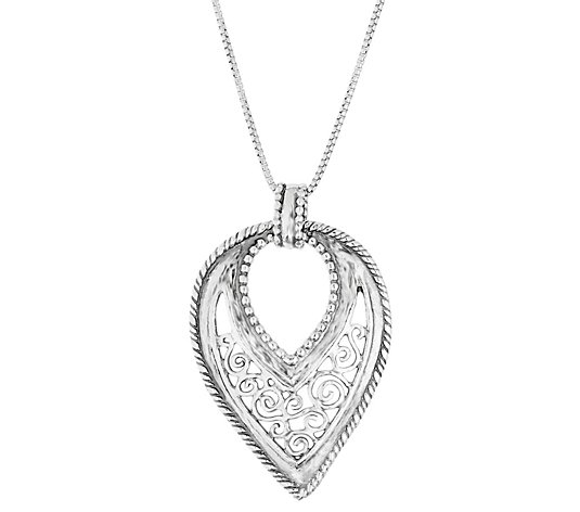 Or Paz Sterling Silver Filigree Pendant with Chain