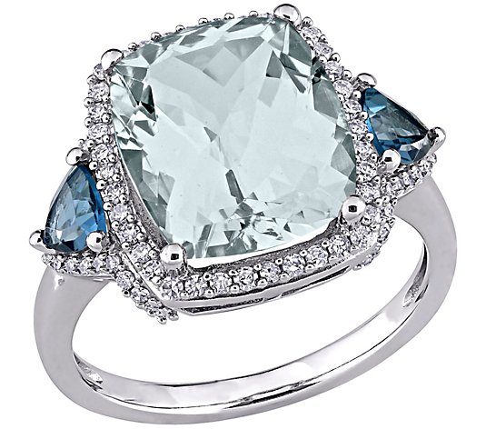 Bellini 14K 5.60 cttw Gemstone & 0.30 cttw Diamond Ring