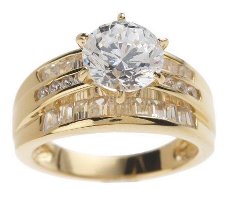 Diamond Baguette Fashion Ring / 14k Solid Gold / Genuine 