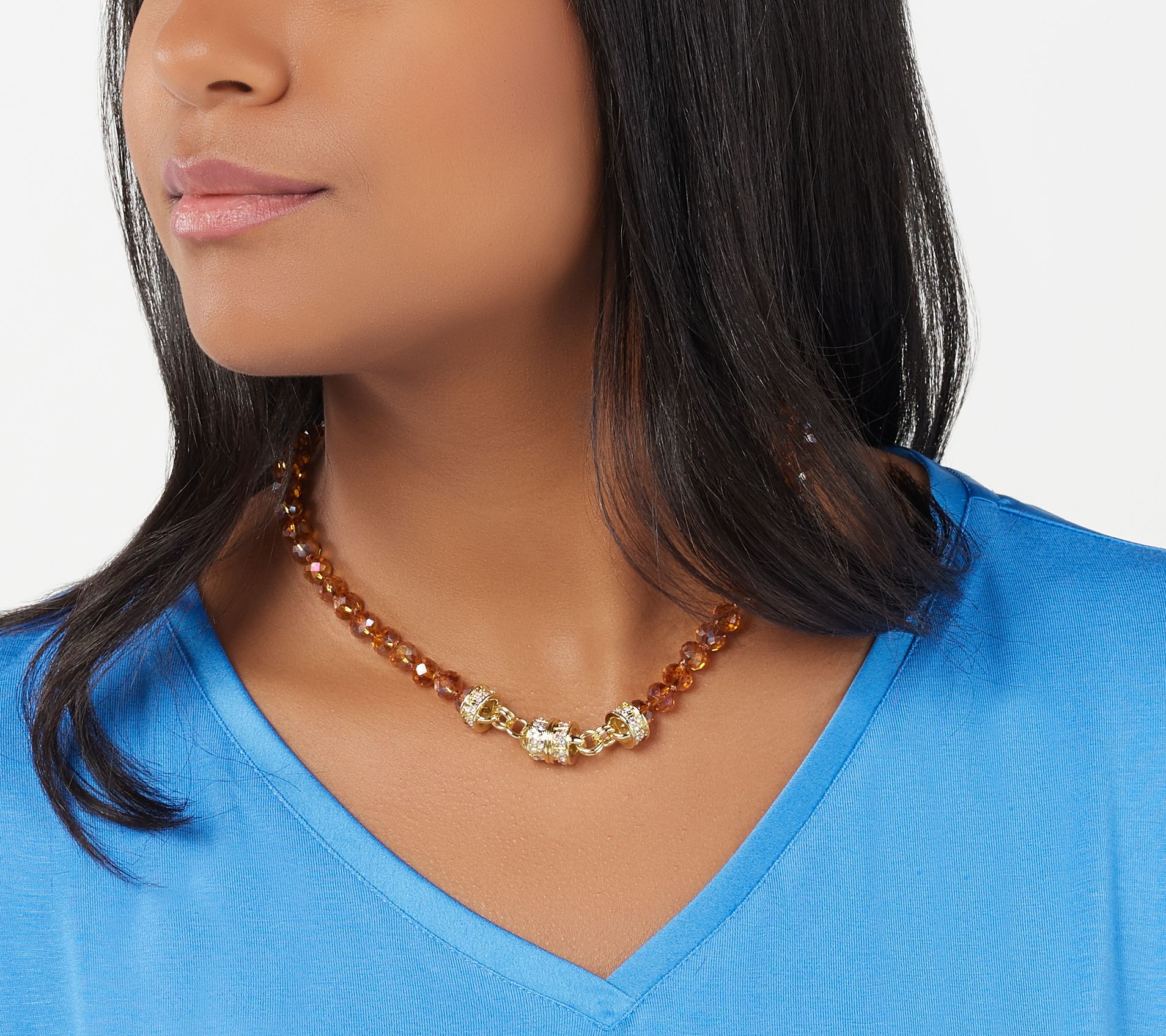 Kirks Folly Sunflower Soiree Beaded Necklace