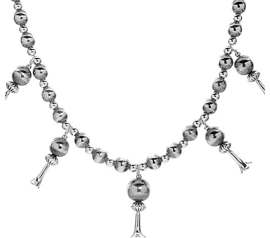 American West Sterling Squash Blossom Necklace