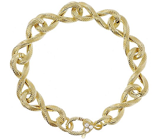 Judith Ripka Verona 14K-Clad Infinity Link Bracelet 14.5g