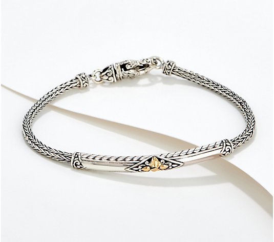 Artisan Crafted Sterling Silver Tulang Naga Bracelet