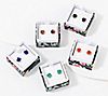 Affinity Gems Set of 5 Cushion Cut Stud Earrings, Sterling Silver, 1 of 1