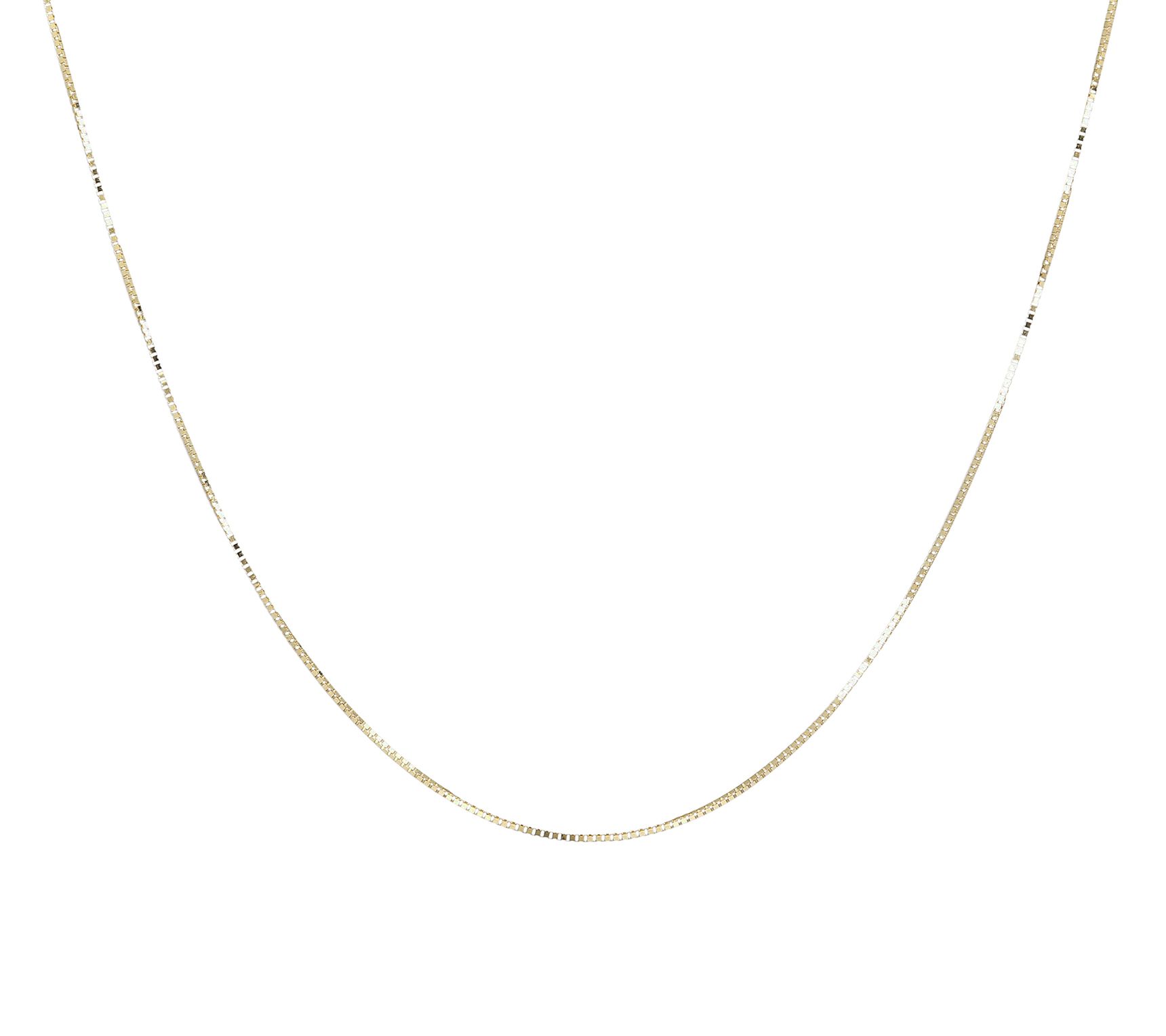 Italian Gold 15" Fine Box Chain Necklace, 10K Gold