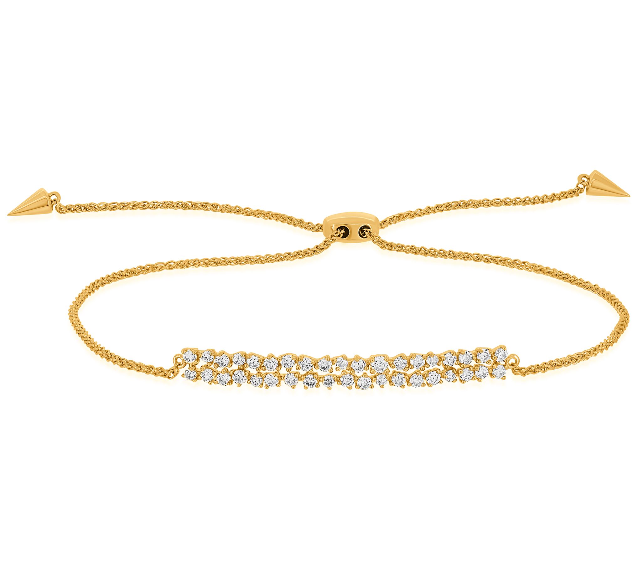 Affinity Diamonds 0.50 cttw Bar Bolo Bracelet,14K Gold