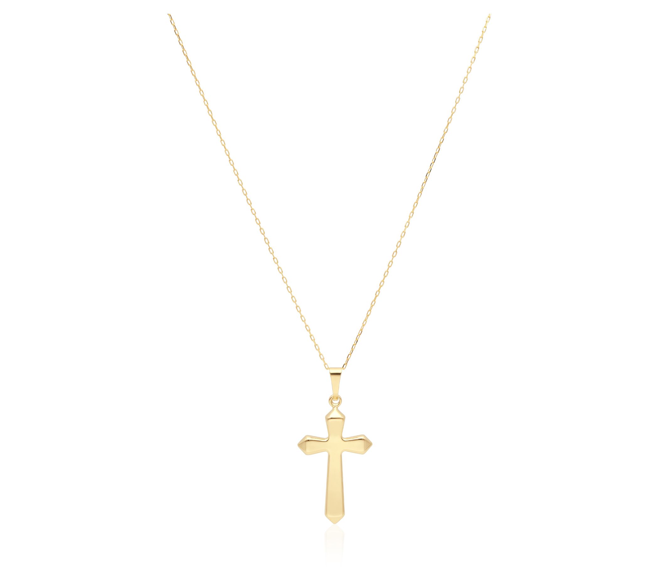 Adi Paz 14K Gold Cross Pendant w/ Chain - QVC.com