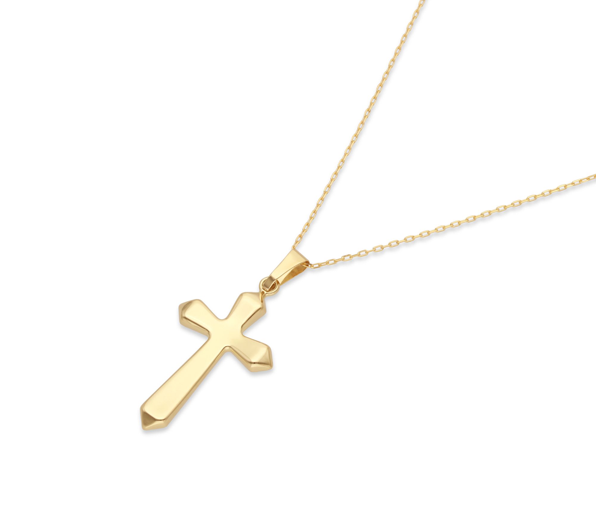 Adi Paz 14K Gold Cross Pendant w/ Chain - QVC.com