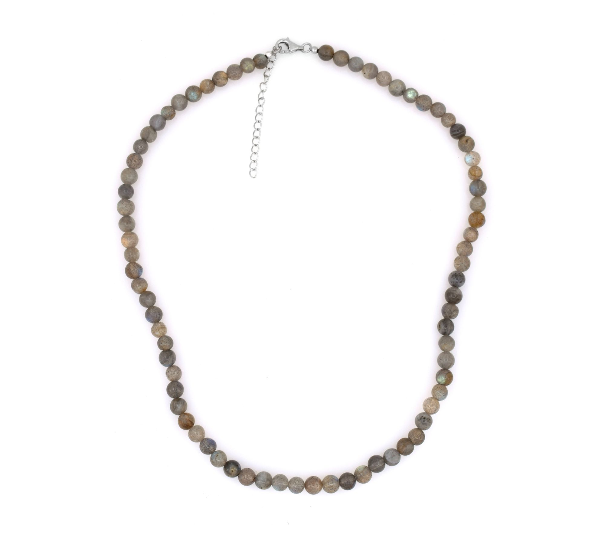 Sterling Silver Purple Turquoise Bead Necklace