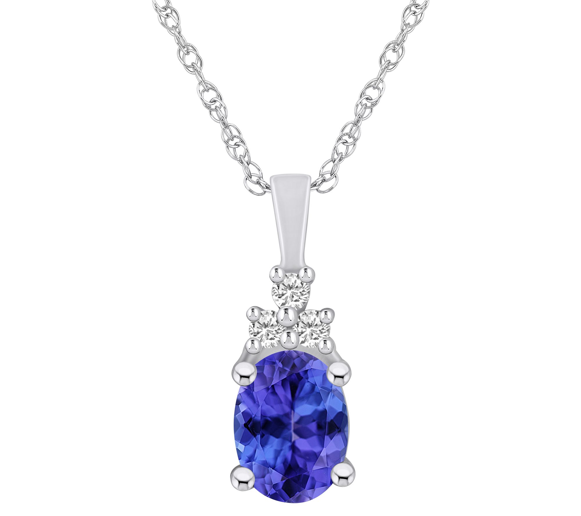 Affinity Gems Tanzanite Pendant w/ Chain, 1.25 cttw, 14K Gold