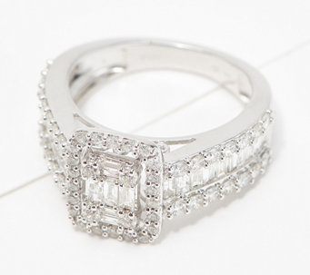 Affinity Diamonds Baguette & Round Bridal Ring, 14K Gold - J414634