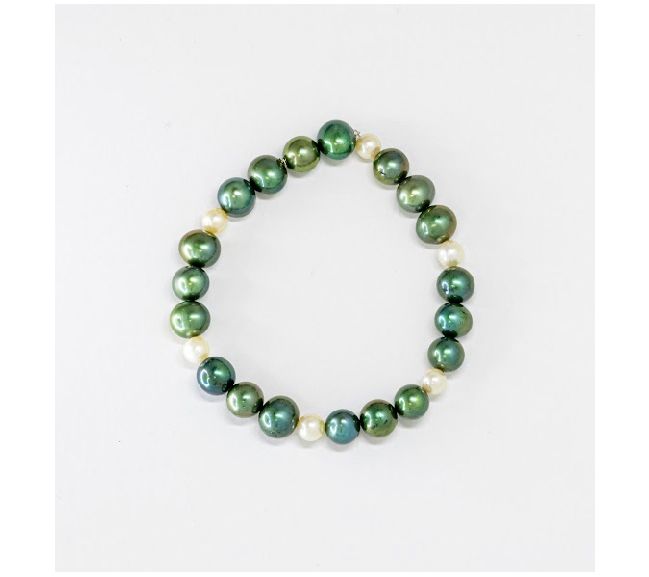 Alkeme STACK-EM Colored Cultured Pearl Stretchracelet