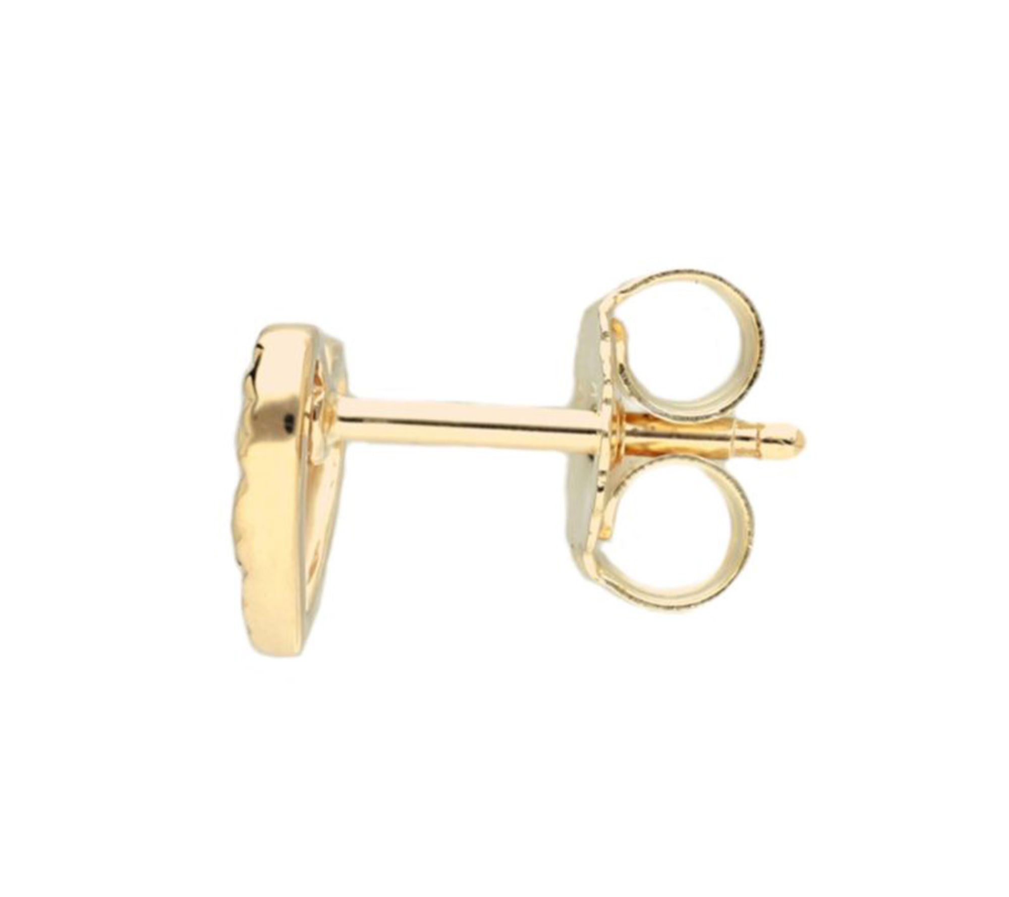 Ariva 14K Gold Basketweave Heart Stud Earrings - QVC.com