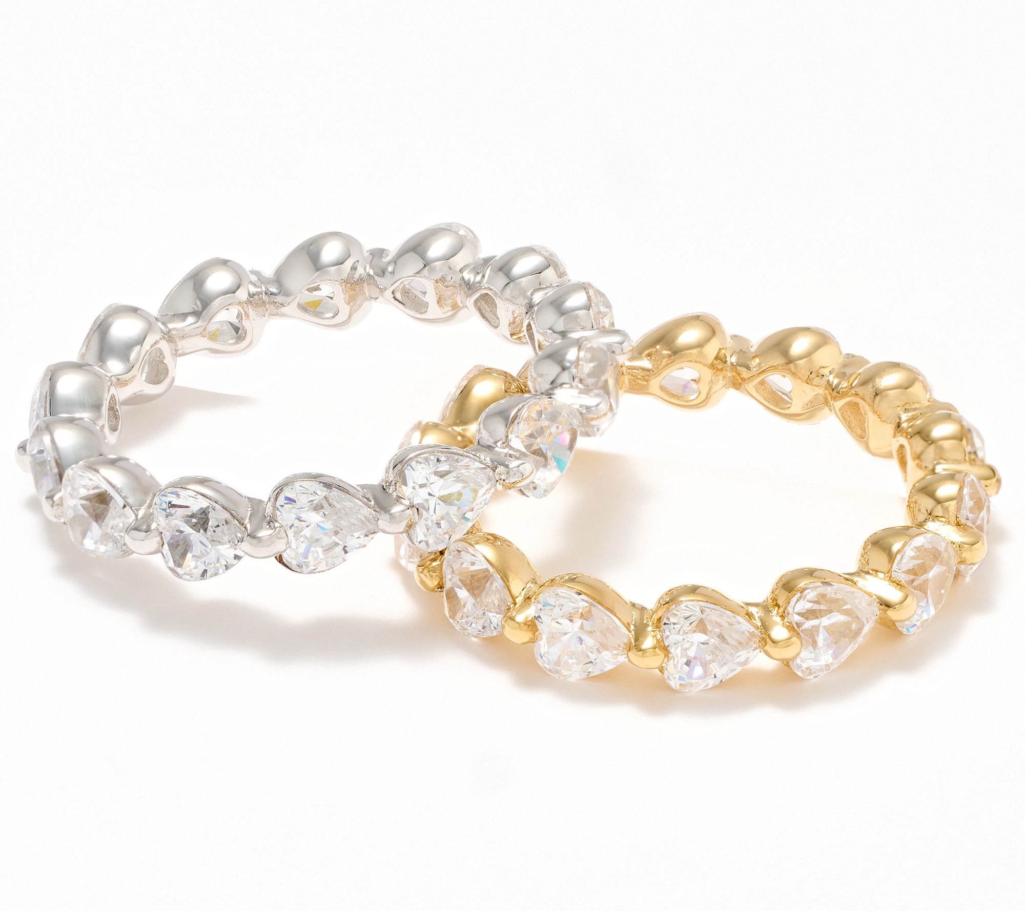 Diamonique Classics C/O Cut & Color Eternity Band Ring